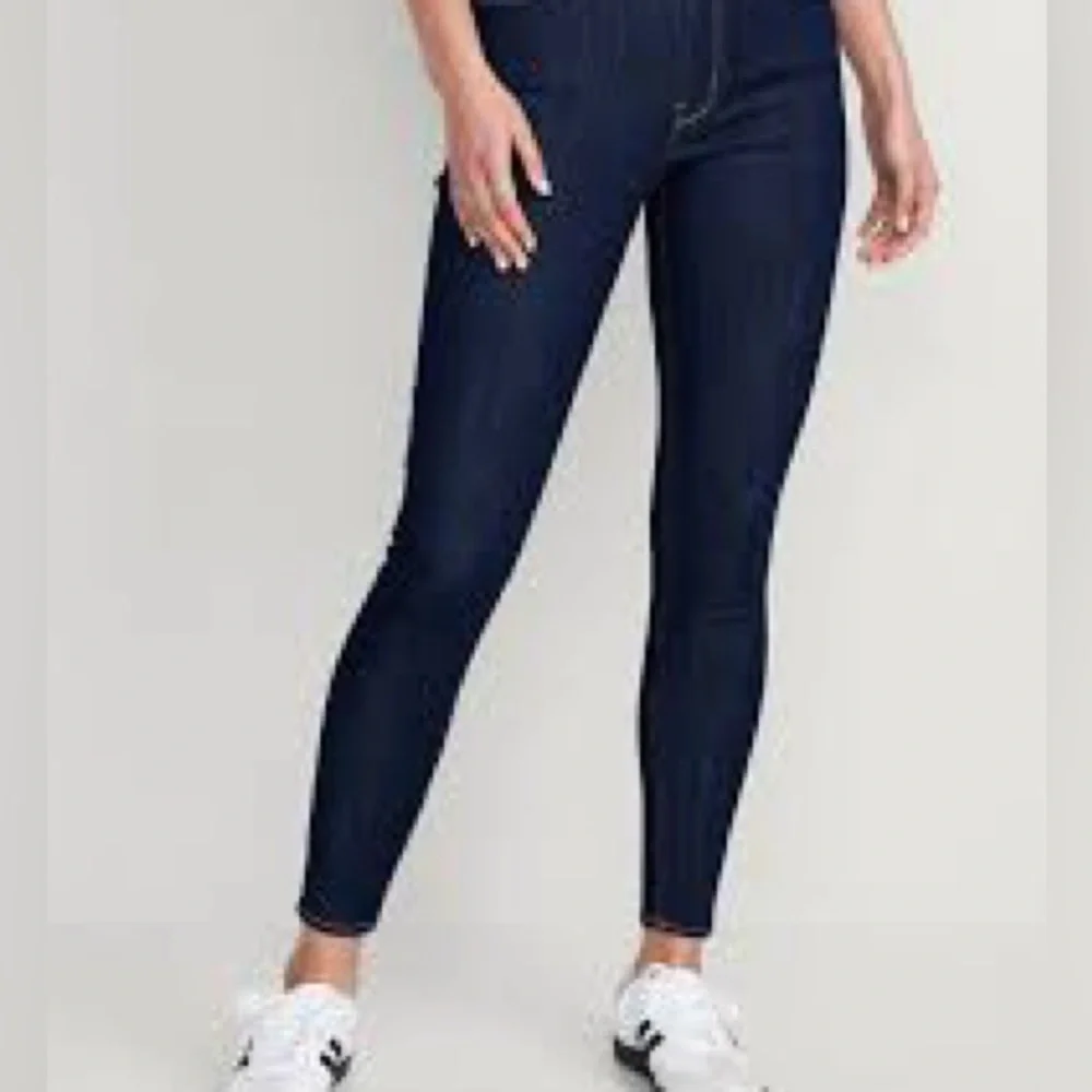 Old Navy Women Jean Pants 2 High Rise Super Skinny Dark Wash Stretch Blue - Picture 9 of 10